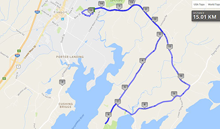 Cabin Fever 15K Course  Map